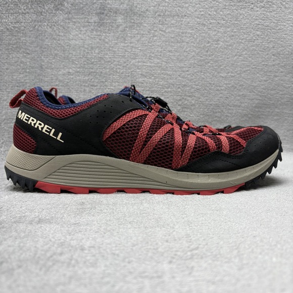 Merrell Trail Glove 6 Shoes Mens Size 15 Red Black Mesh Hiking Running J067677 - Picture 1 of 8
